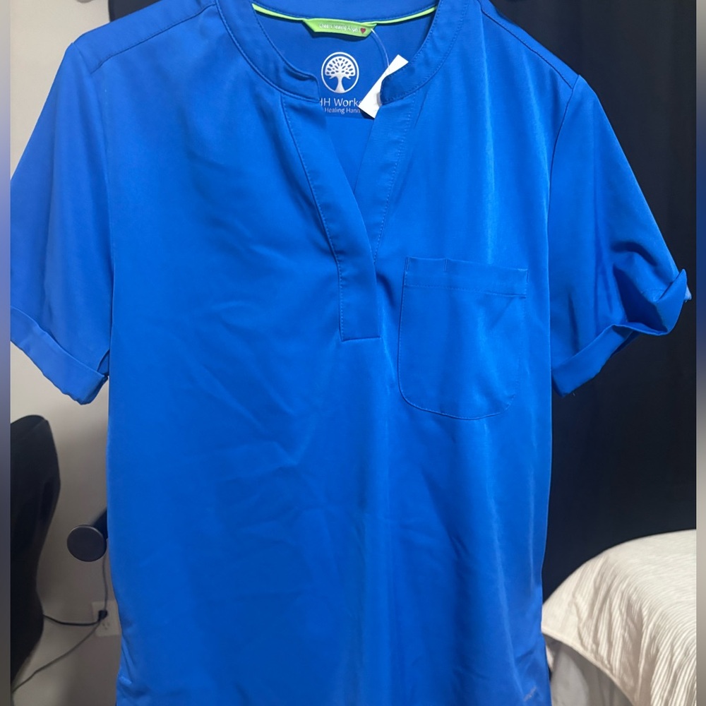 Healing Hands Blue Scrub Set